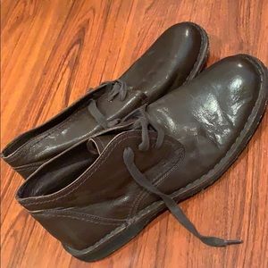 John Varvatos leather chuka boots